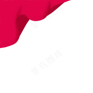 漂浮的红带绸缎,免抠元素