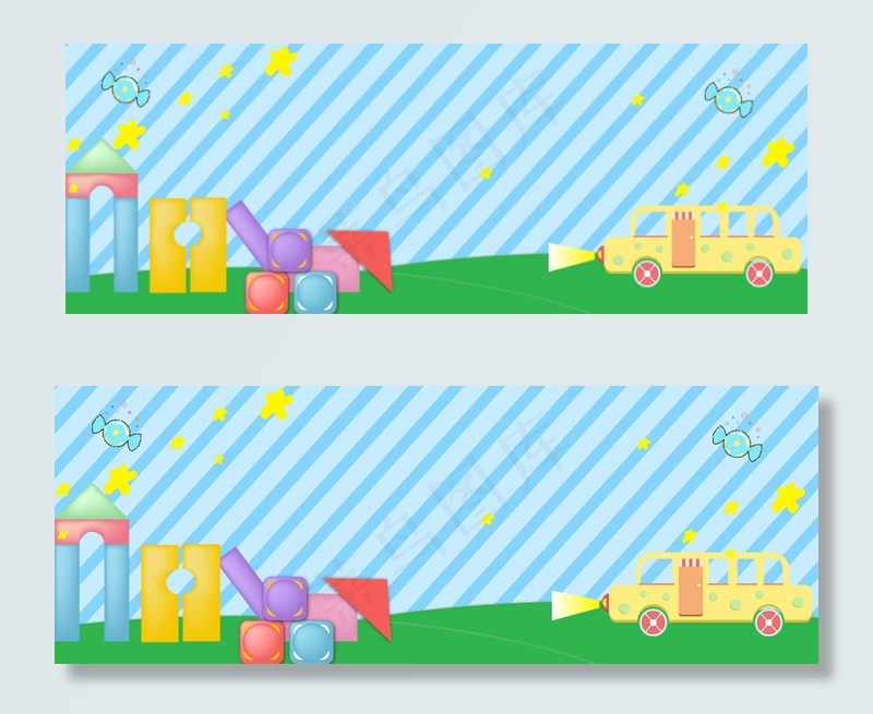 儿童节简约卡通海报背景