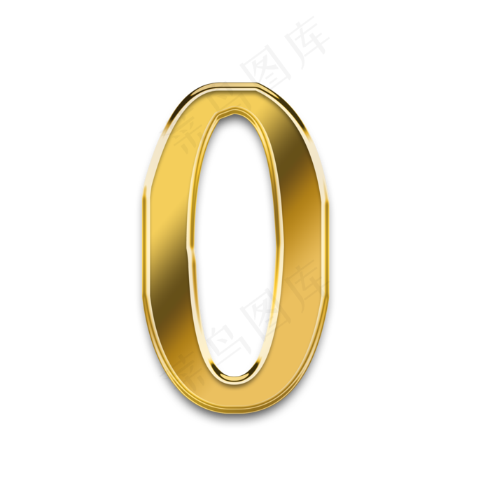 金色质感数字0(2000*2000px 	      )psd模版下载
