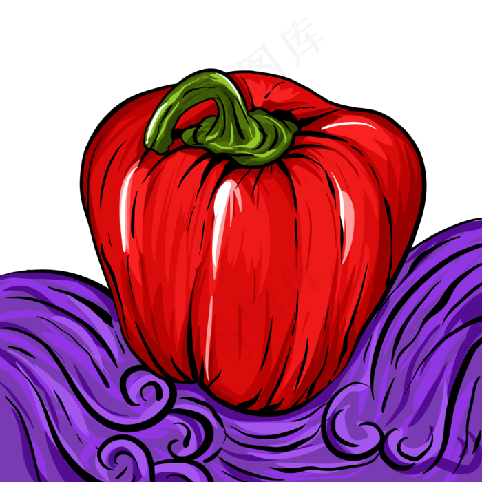 国潮美食辣椒食物,免抠元素(2500X2500(DPI:300))ai矢量模版下载