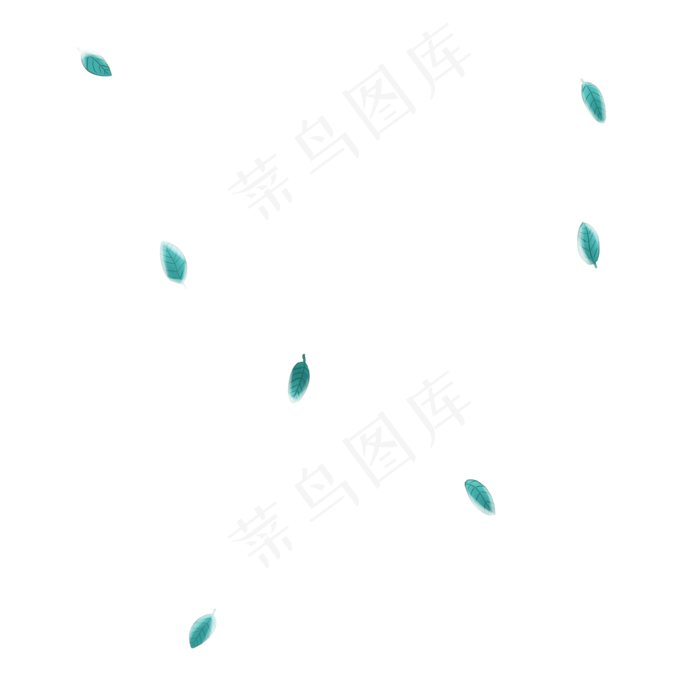 卡通漂浮的树叶下载(2000X2000(DPI:300))psd模版下载