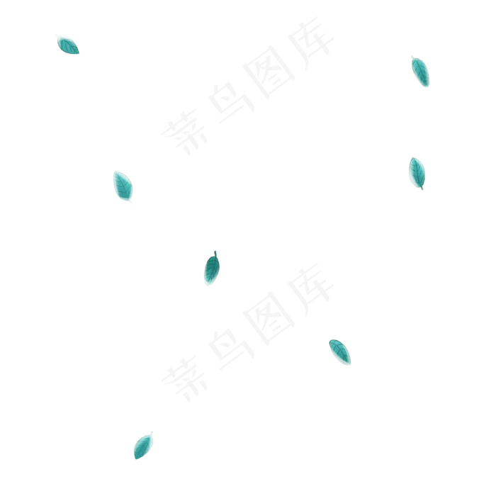 卡通漂浮的树叶下载(2000X2000(DPI:300))psd模版下载
