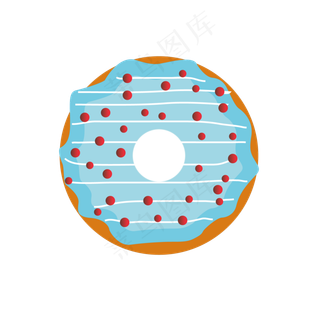 夏季卡通美食甜甜圈png下载