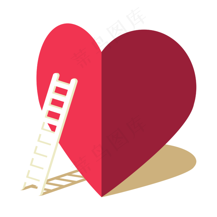 情人节爱心矢量心形装饰图案,免抠元素