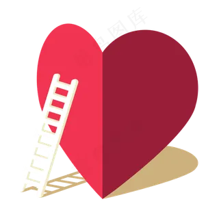 情人节爱心矢量心形装饰图案,免抠元素