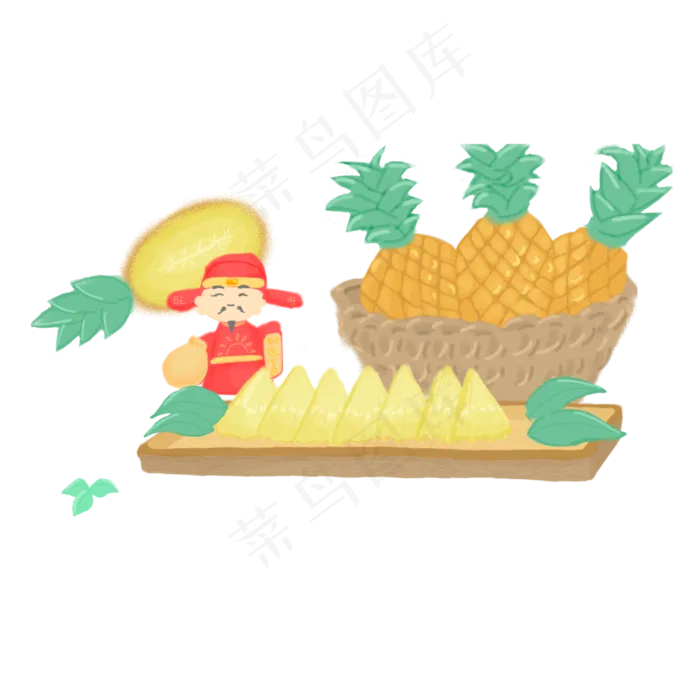 美味水果菠萝(2000X2000(DPI:300))psd模版下载