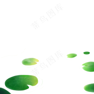 绿色的荷叶免抠图