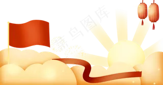 红色剪纸风边框