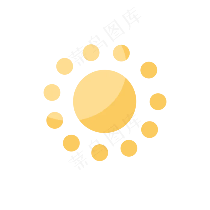 扁平风的夏季太阳(2000X2000(DPI:300))psd模版下载