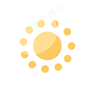 扁平风的夏季太阳