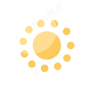 扁平风的夏季太阳