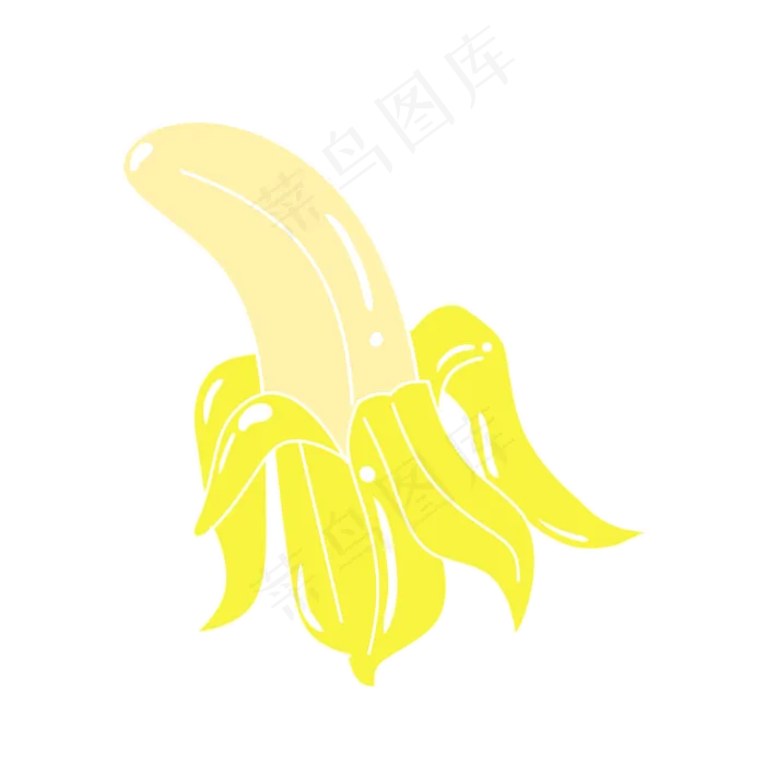 简约可爱水果蔬菜香蕉(2000X2000(DPI:300))psd模版下载
