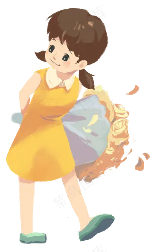 女儿给妈妈送花过母亲节