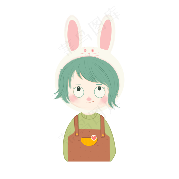 戴帽子的小女孩(2048X2048(DPI:132))psd模版下载