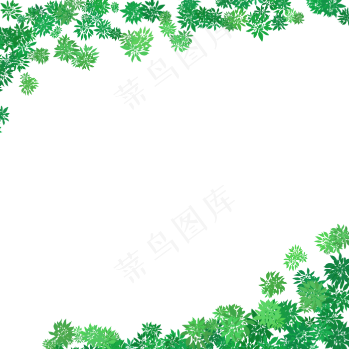 清新绿叶边框