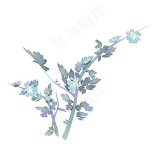 中国古风手绘花卉满天星