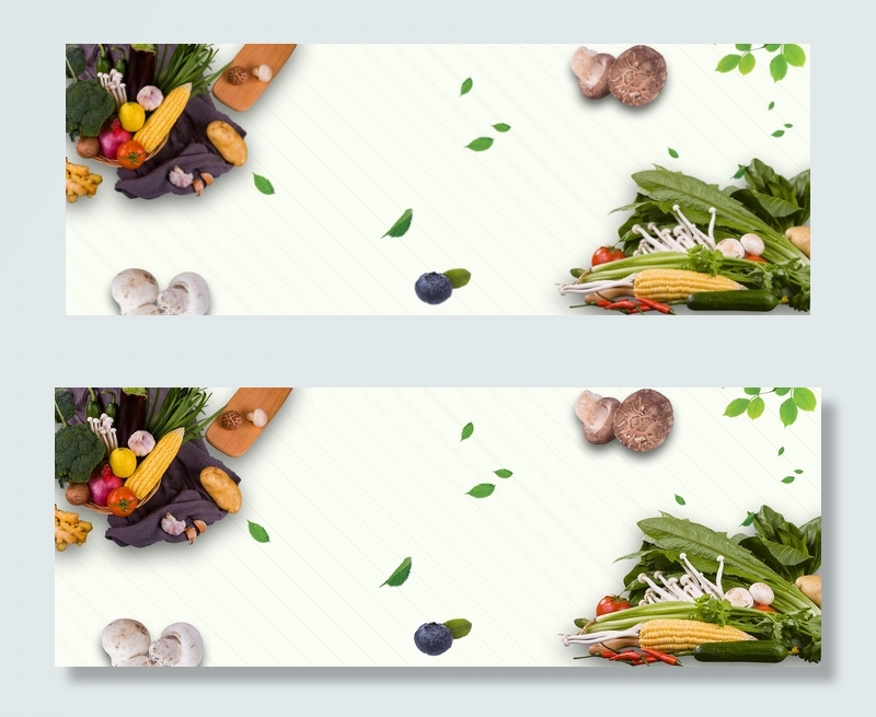 清新简约蔬果美食banner(1920*700px 	       )psd模版下载
