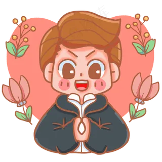 比心情侣头像男