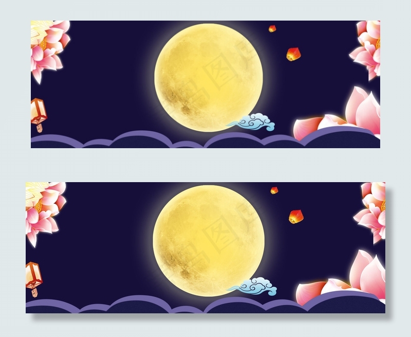 中秋古风背景素材