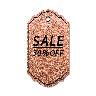 金色金粉电商促销吊牌