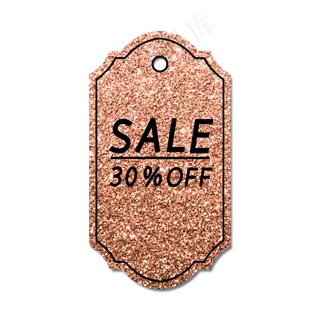 金色金粉电商促销吊牌