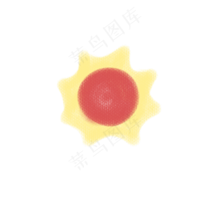 蜡笔风太阳