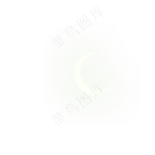 白色圆弧月亮元素,免抠元素