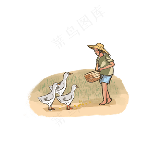 51劳动节年代感喂鹅的人