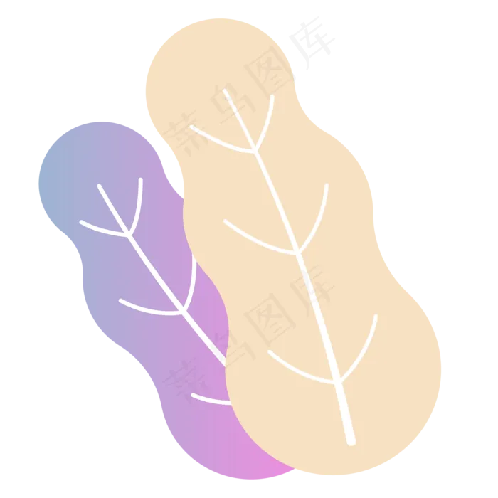 叶子春季自然植物(2000X2000(DPI:300))psd模版下载