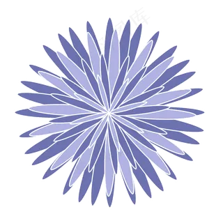 紫色叠加花朵女神节促销装饰