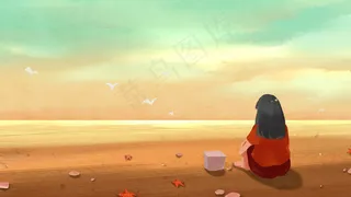 夏日黄昏下的眺望