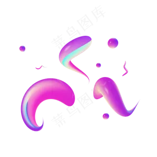 C4D渐变蒸汽波风格电商装饰图案