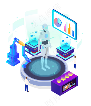 现代人工智能医学场景,免抠元素