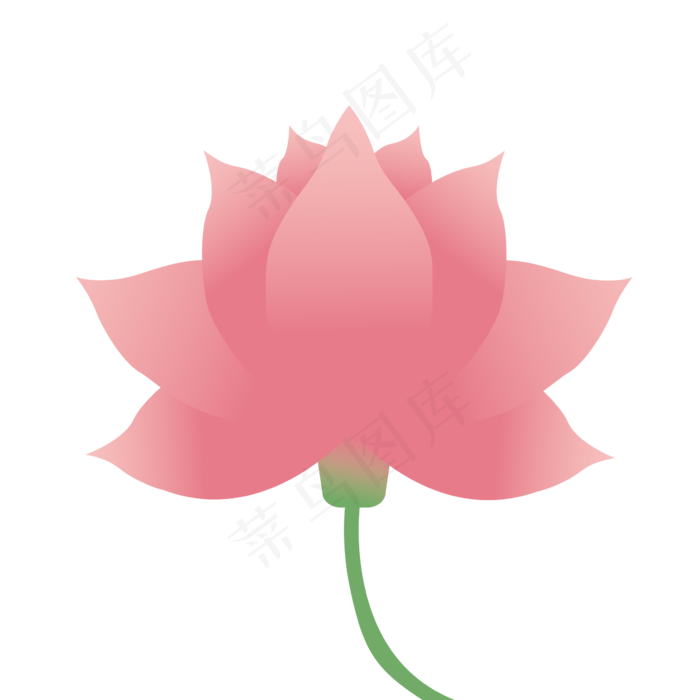 小清新粉色荷花矢量图