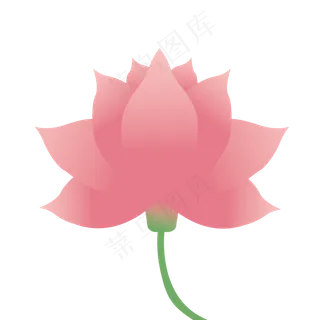 小清新粉色荷花矢量图