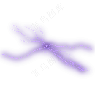 紫色闪电雷电效果PNG ,免抠元素