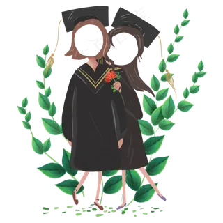 可爱毕业生头相框