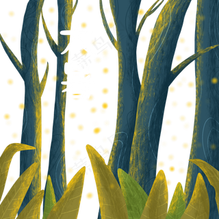 大暑森林萤火虫