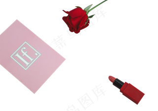 口红和玫瑰花
