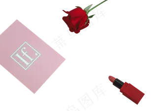 口红和玫瑰花