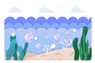 夏季小清新剪纸