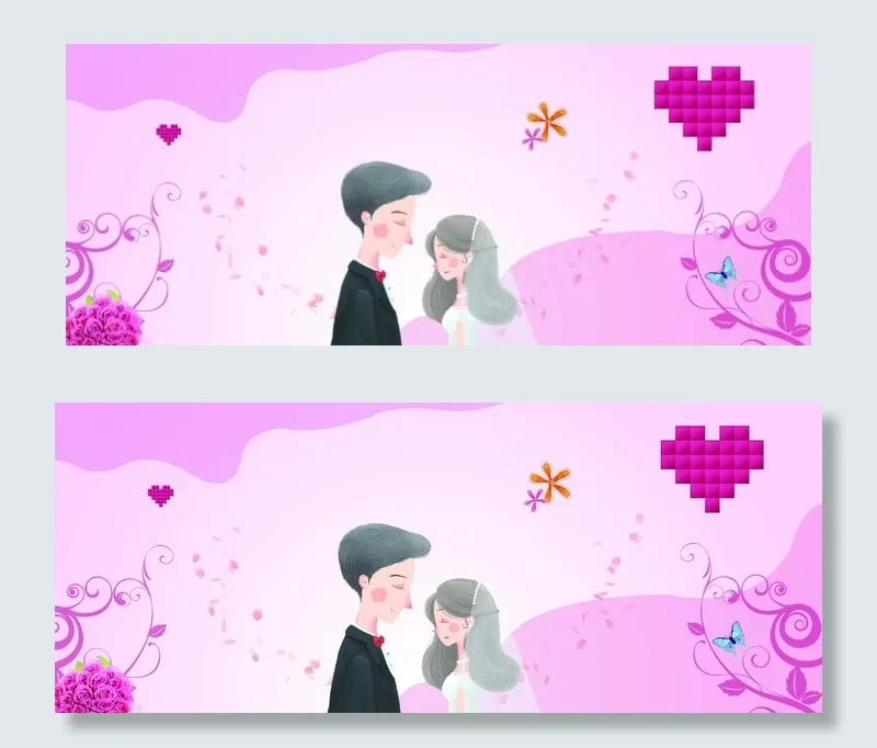 520表白季结婚季(3937*1589px 	      )psd模版下载