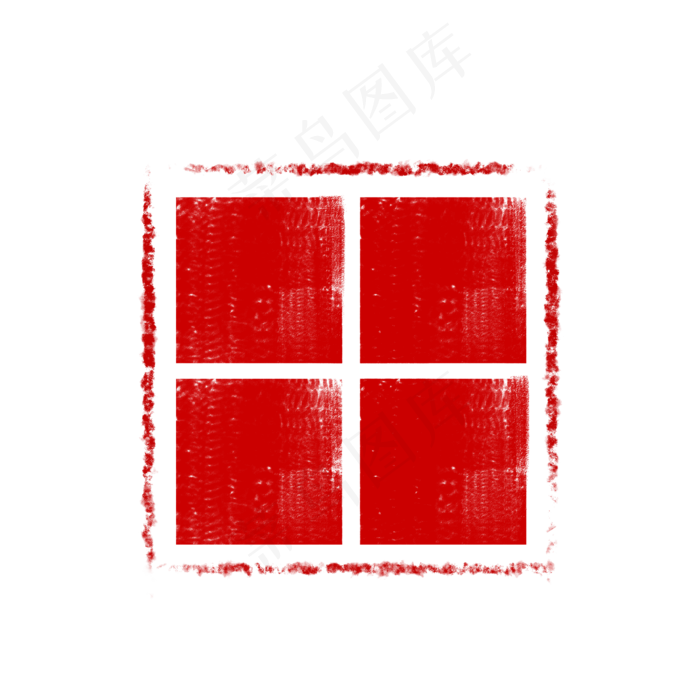 方边印章(2000*2000px 72 dpi )psd模版下载