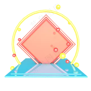 C4D立体粉色舞台