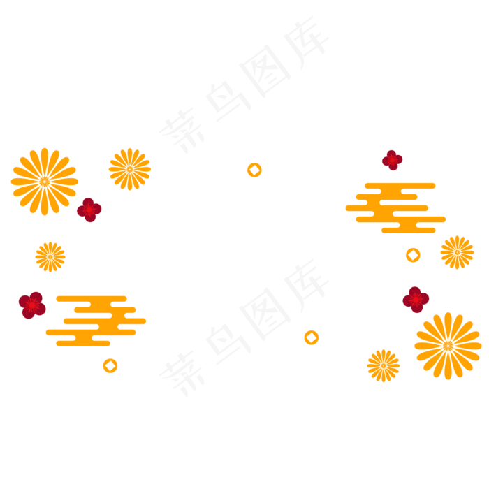 红色春节贺卡矢量图,免抠元素