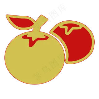 卡通中式橘子传统图案