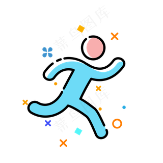 MBE风格体育图标有氧运动,免抠元素