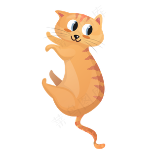 矢量手绘卡通猫咪,免抠元素