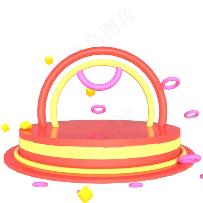 C4D红色618促销展台(2000*2000px 300 dpi )