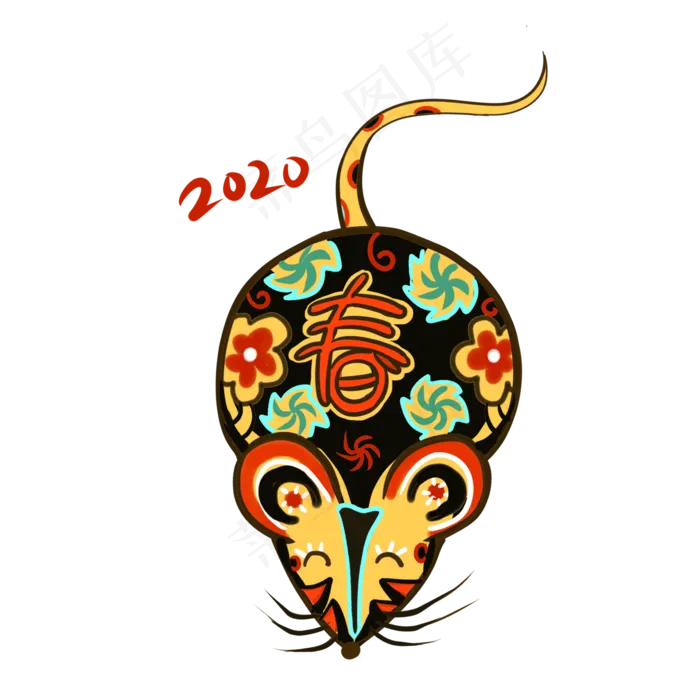 2020新春装饰,免抠元素(2000X2000(DPI:300))psd模版下载